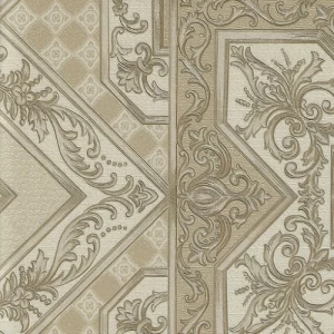 Vinyl Wallpaper Patterned Design 15.6m × 100cm Beige Gold Brown | Luxury line