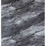 PVC marble alternative, size 300 x 122 cm, rectangular shape, model , glossy gray, white veins