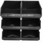 صندوق رف بلاستيك بولي ايثيلين، سعة 25 كلغم، أبعاد 51×30×20 سم، رمادي غامق، موديل 9MS4G