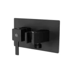 Copper Water Mixer for Bidet Equipped with Holder, Pressure 15 Bar, Dimensions 16.8×8×13.2 cm, Matte Black Color