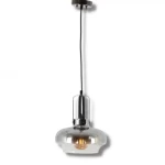 معلق سقفي مفرد اسود - فضي، سلك بطول 100 سم، مقاس 30 سم