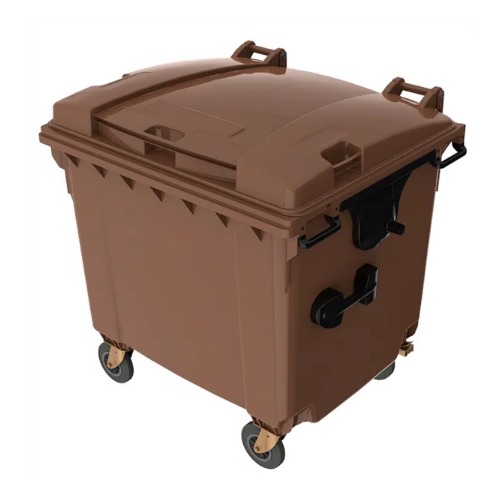Plastic Waste Container 1100 Liter Capacity Brown Color 1.37×1.07×1.33 m | Modern bin