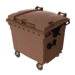 صندوق قمامة بني 1100 لتر