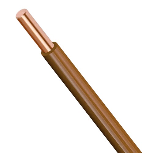لفة سلك كهرباء مفرد 0.75 ملي² 600/1000 فولت بني، نحاس مصمت معزول PVC | شركة كابلات الشرقية للصناعة