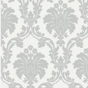 ورق جدران تصميم كلاسيك 10 م × 0.53 م لون رمادي موديل Ornamental | شركة ابيات