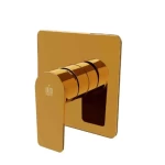 Shinny Gold One Way Shower Mixer, Size 12.4×13×13 cm