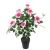 Artificial damascena rose tree, 65 cm high, green and pink color 