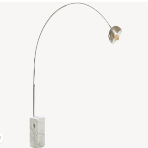 Elegant Floor Lamp 146x50x40 cm Chrome Color | Abyat Company