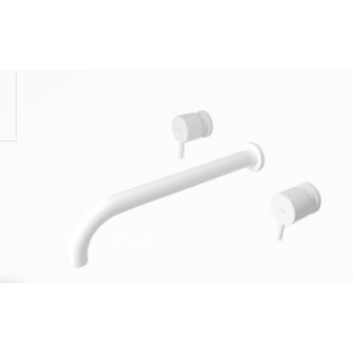 Wall Washbasin Faucet Diameter 4.6 cm Size 30x7 cm Matt White | Hatch Company