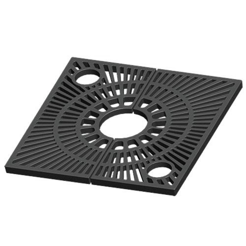 Square Shape Cast Iron Tree Grating Cover Size 350 mm Gray Color | Saudi Cast Company