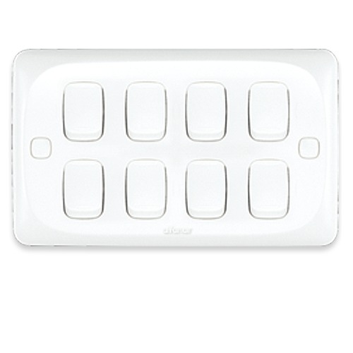 مفتاح كهرباء ثماني دركسيون 10 امبير 14×7 سم أبيض | شركة الفنار