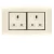 Electrical Switch socket 2g 13 Amp Alfanar Model  Omnia Size 7x7 Colour Beige with Black Ring