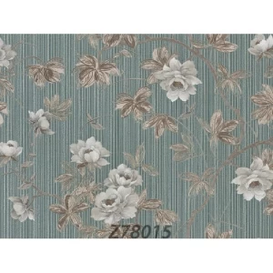 Wall Decoration Floral Design 10 m x 1.06 m Turquoise, Model 78015 | Balbaid Decor Company