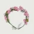 Artificial Flower Wreath Yukon, Size 22x18 cm, Pink Color