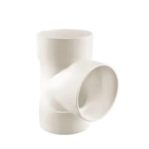UPVC Plastic Tee 90° Size 3/4 inch White Color | Al-Manar Pipes Factory