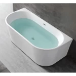Unix Bathtub Modern Design Half Moon White, Size 75/170 cm