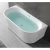 Unix Bathtub Modern Design Half Moon White, Size 75/170 cm
