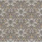 ورق جداري ايطالي مقاس 10 م×1.06 م، لون بيج مع رمادي، موديل 4752