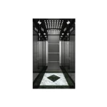 Passenger Elevator (MRL), Etched Titanium Walls, Premium Interior Finish, PVC Flooring, Capacity for 18 People, 1.5 m/s Speed, Rated Capacity 1350 KG