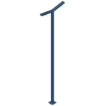 Garden lighting pole, base 350 x 350 mm, length 6 meters, 50 watts