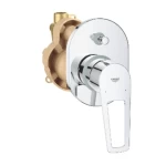 Concealed Shower Mixer Face, Two Lines