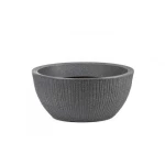 مركن نباتات زينة بلاستيك، شكل دائرى ، قطر 40 سم، لون رمادى 