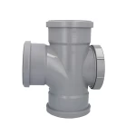 UPVC Access Tee 87.5° Diameter 82 mm, Length 205 mm, Grey Color | Cosmoplast Factory