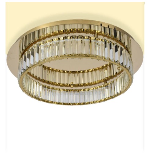 Luxury Circular Crystal Chandelier 60 cm Length 12 cm Width Gold | 49356