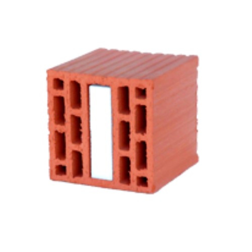 Half Hollow Red Bricks Size 20 cm Weight 6.5 kg, Red Color | Yamama Factories for red bricks and clay products