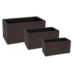 Fiber Cement Plant Pot, Size 80×40×40 cm, Brown, Rectangular Shape