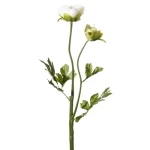 Decorative artificial plant, white color, size 40 cm