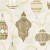 Belgian wallpaper, gold color, oriental design, size 10 m x 0.53 m