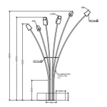 عمود انارة حدائق طول 6 ,5.5 ,5 متر، سمك قاعدة التثبيت 15 مم