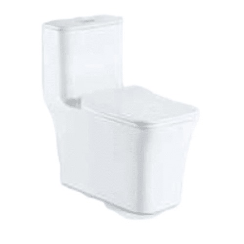 Floor Mounted Western Toilet 30 cm White, Chinese Round Shape | Al Muhaidib Sanitary and Ceramic