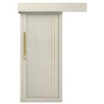 باب سحاب بريميوم كلاسيكي بتصميم فاخر، لون رمادي فاتح، مقاس 160 × 235 سم، موديل GM02