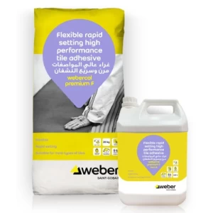غراء بلاط مرن 4.8 لتر ابيض، Webercol Premium F | سودامكو -ويبر