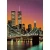 Wall mural for decoration cities design, size 183×254 cm, purple color