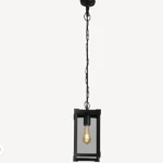 Outdoor Castula Pendant Light Black, Size 18.8 x 14.8 x 92 cm