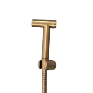 Practical Bidet Mixer 7.25×12.8 cm, 1.2m Hose, 15 Bar Pressure, Shiny Gold | 