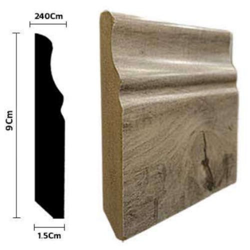 Wooden Decorative Skirting Length 240 cm Height 9 cm Beige Color Model 2103 | 