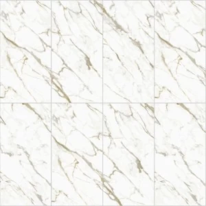 Porcelain Floor Covering Marble Design 120x60 cm, White and Gold | C362.203