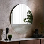 مرايا ديكور مقاس 90×90×1.6 سم، لون شفاف، تصميم جزيرة