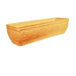 حوض زرع بلاستيك مستطيل كبير الزامل مصنوع من  البولي ايثلين اللون  اصفر