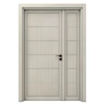 A wooden door and a half, dimensions 160×235 cm, grey color, model MO1