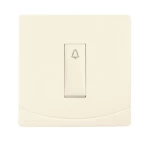 مفتاح جرس مفرد 10 امبير سدرا براند الفنار  مقاس 7×7 سم لون بيج 