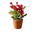 نبات صناعي سوزانا مع مركن، ارتفاع 20 سم، لون أخضر مع احمر