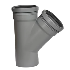 قسام واي °45 UPVC قطر 56 مم، طول 203 مم، لون رمادي | Cosmoplast Factory