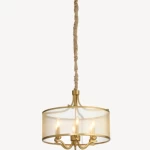 Modern Golden Chandelier, Height 25 cm, Width 60 cm, Length 60 cm