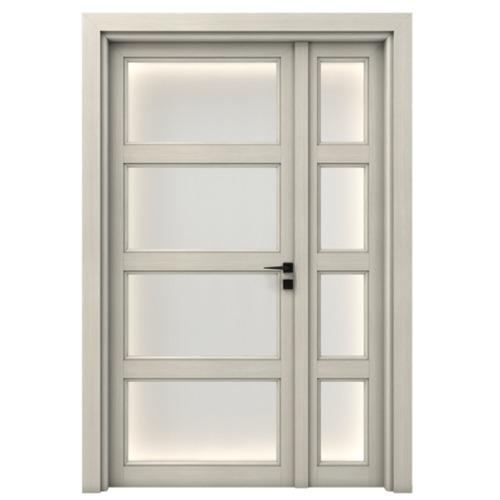 Luxury Wooden Door and a Half 160×235 cm, 6 cm Thickness, Grey | GBR01