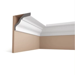 PU Foam Interior Decorative Cornices 244x5x5.5 cm White | Zakharef Company